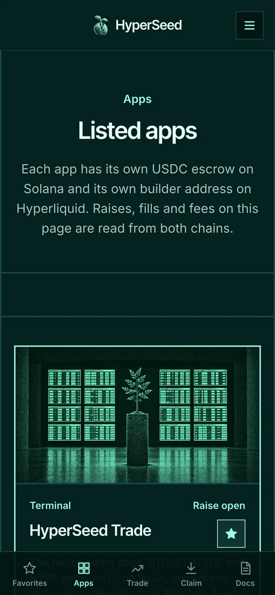 The iPhone home screen app on Apps, with a star on each app card